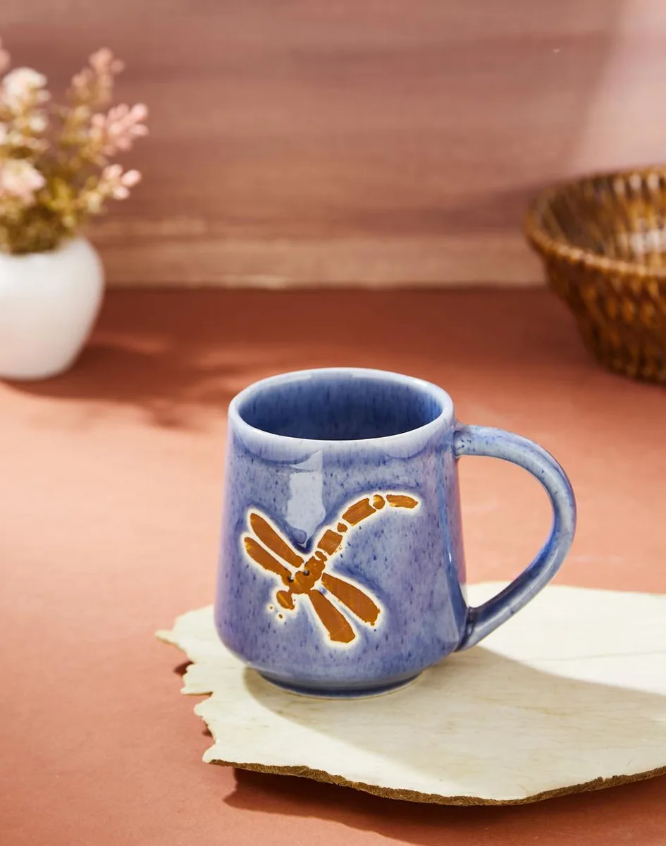 Blue Kuhu Painted Ceramic Mug — image 1