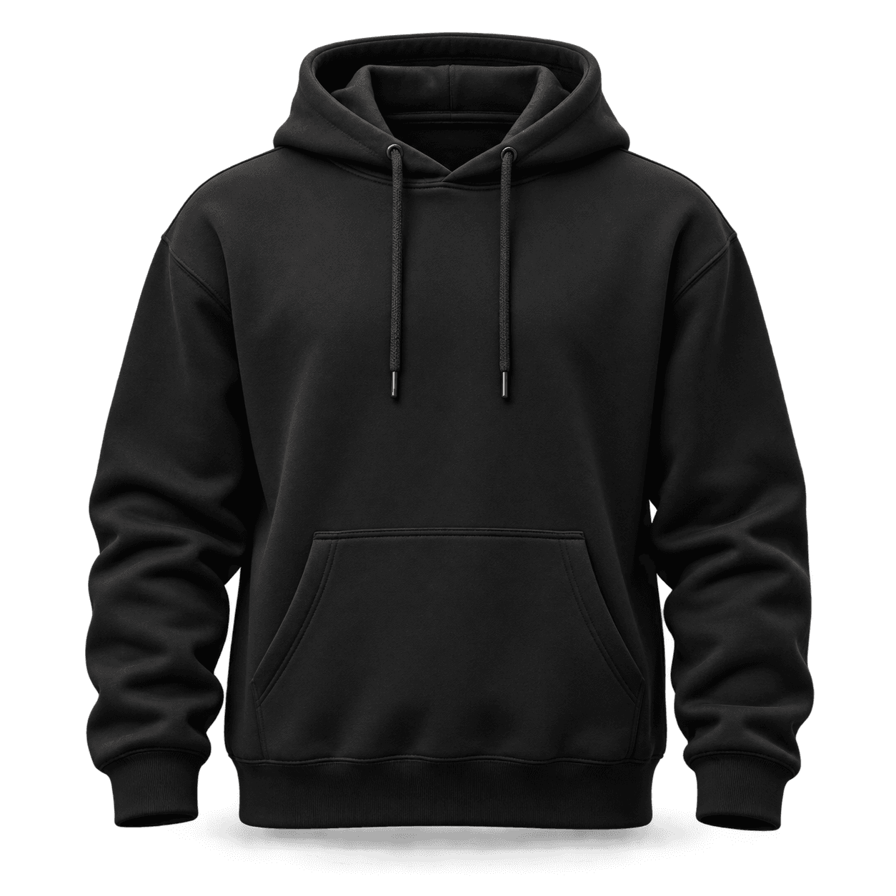 Black Off-Clock Hoodie unbranded product mockup