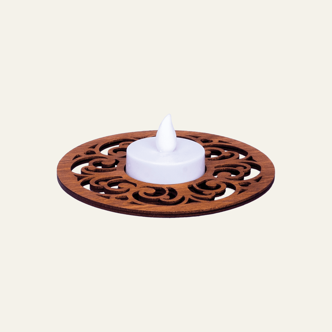 Mandala T Light Holder - Decorative Candle Holders ( Set of 2) — image 1