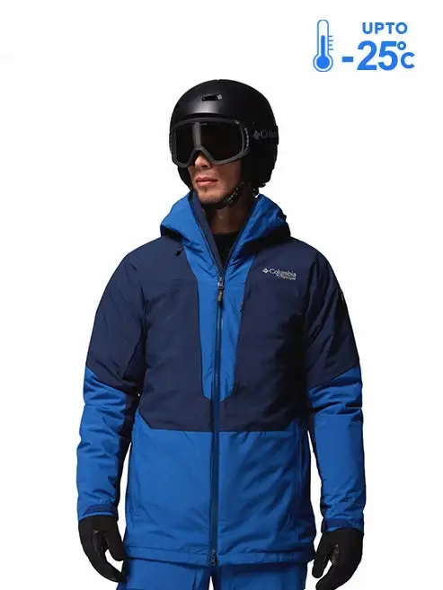 Columbia Men Navy Blue Omni-Heat Inifnity Winter District II Hooded Interchange Jacket — image 1