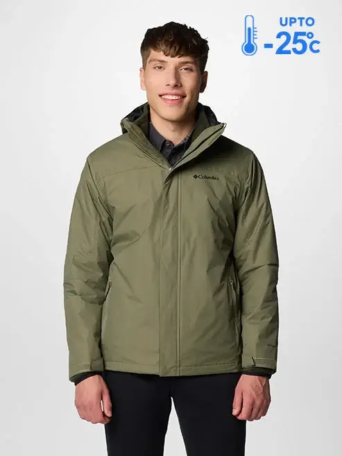 Columbia Men Green Omni-Tech Tunnel Falls II Hooded Interchange Jacket (Waterproof) — image 1