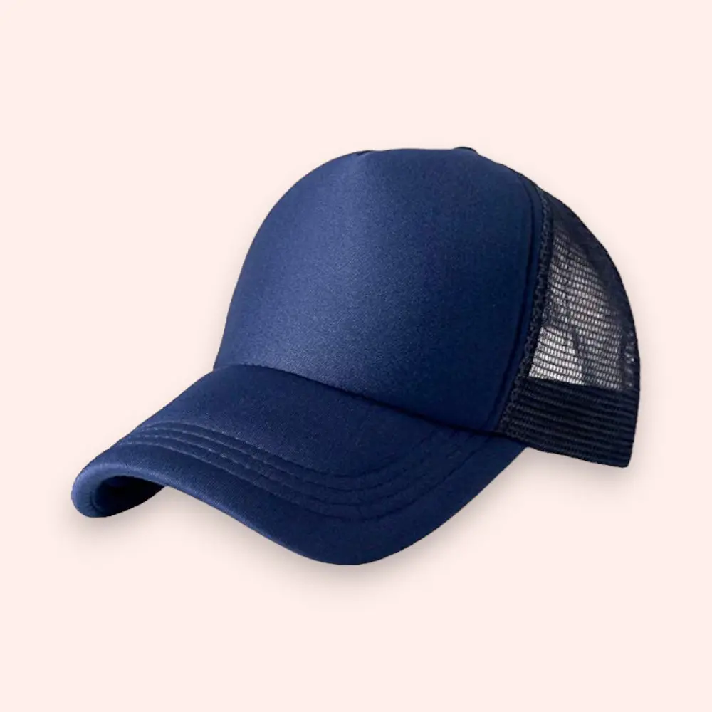 Customized Half Netted Cap - Navy Blue — image 1