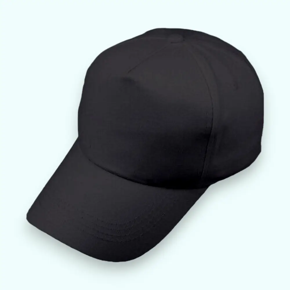 Generic Customized 5-Panel Cap-Black — image 1