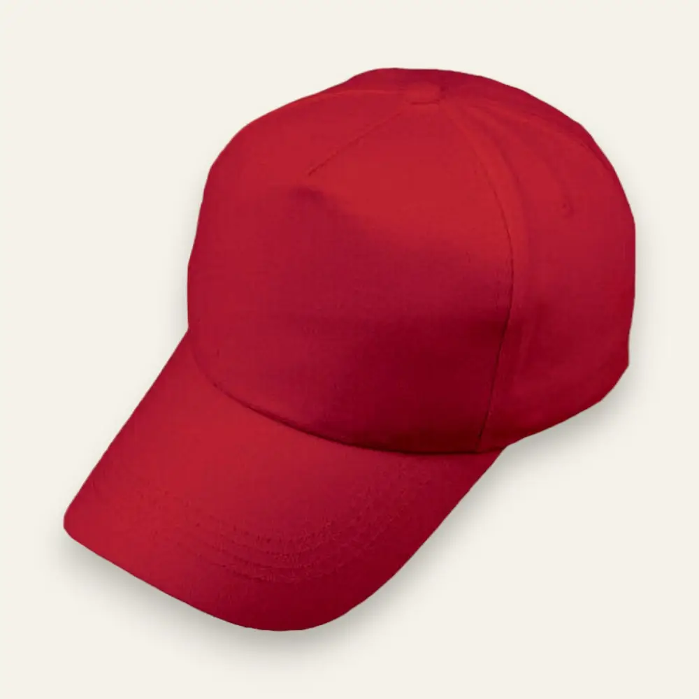 Generic Customized 5-Panel Cap-Red — image 1