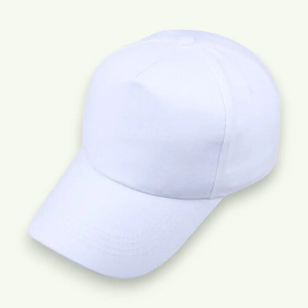 Generic Customized 5-Panel Cap-White — image 1