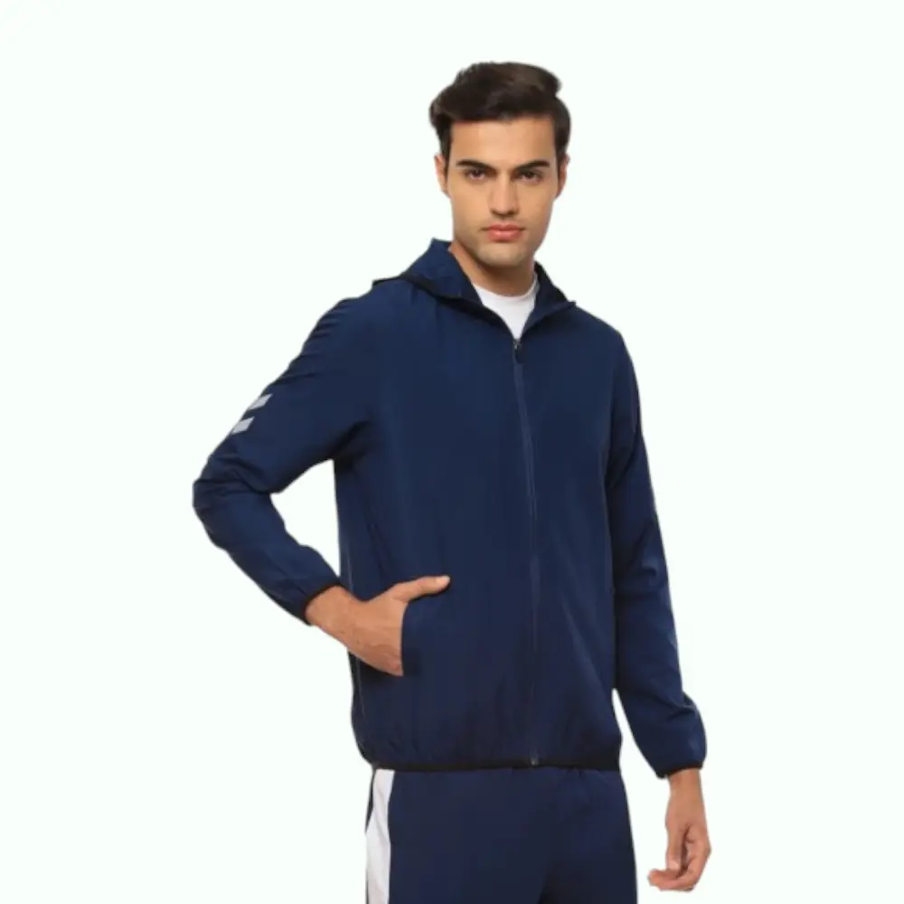 Hummel Victor Windbreaker Jacket- Navy Blue — image 1