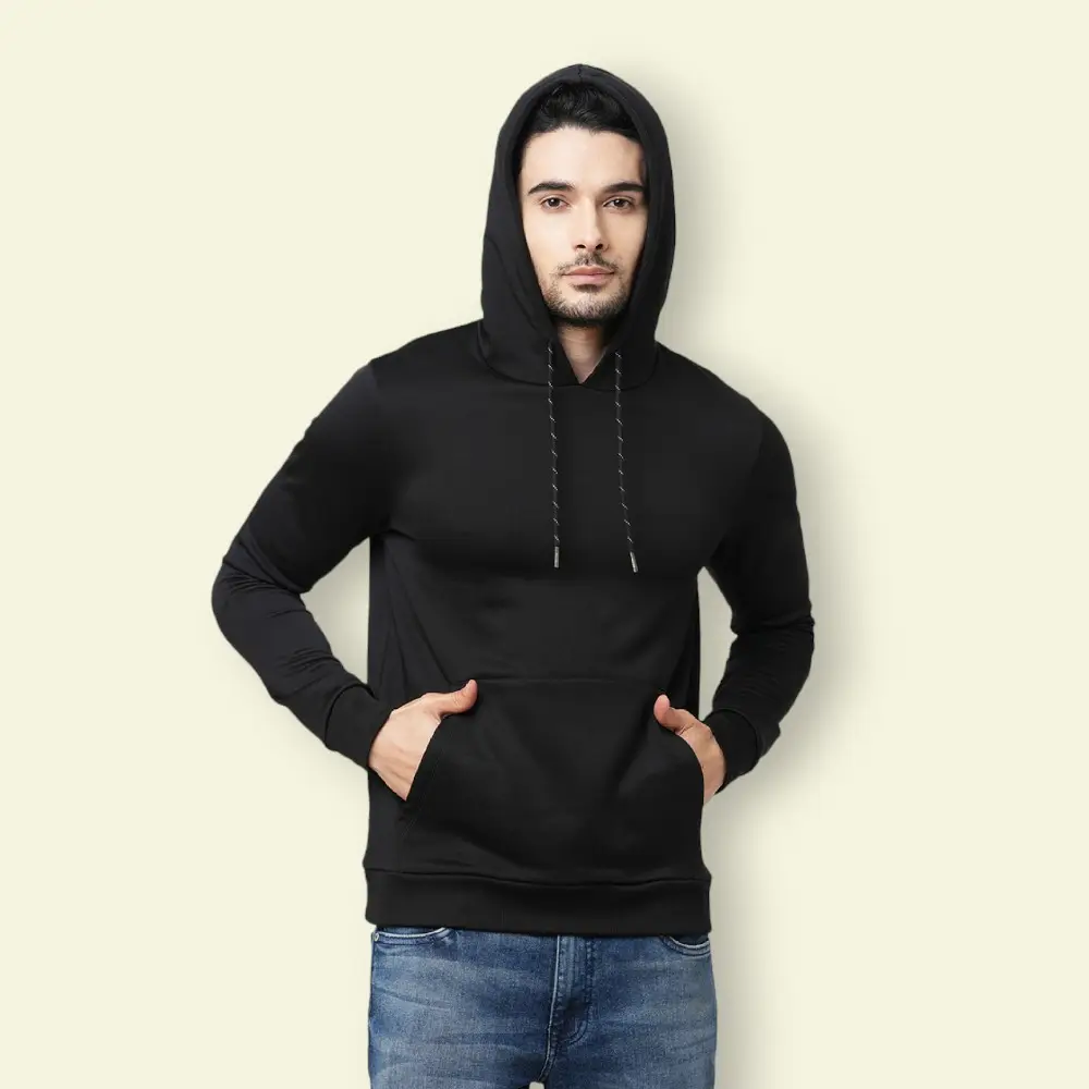 Jack and Jones Asger Hoodie- Black — image 1