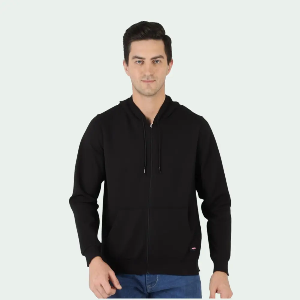 Monte Carlo Fleece Winter Hoodie Jacket- Black — image 1