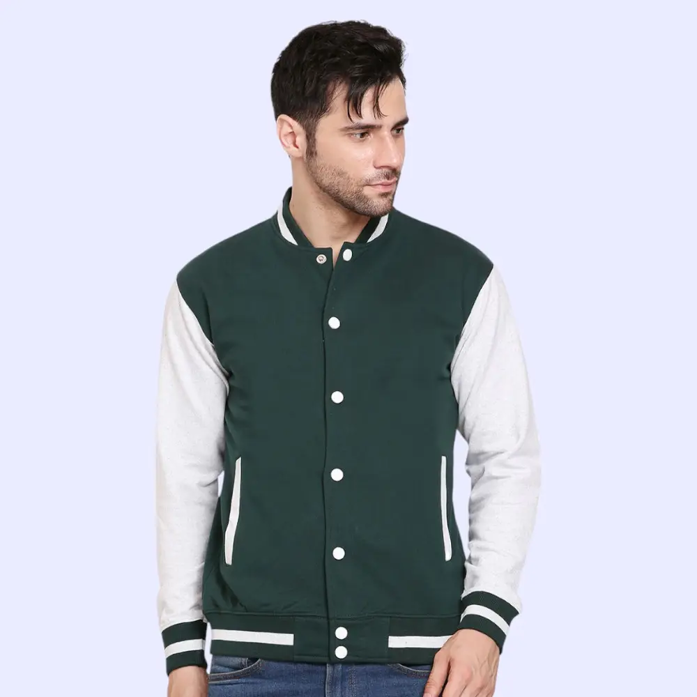 Scott AWG Varsity Jacket- Green with White — image 1