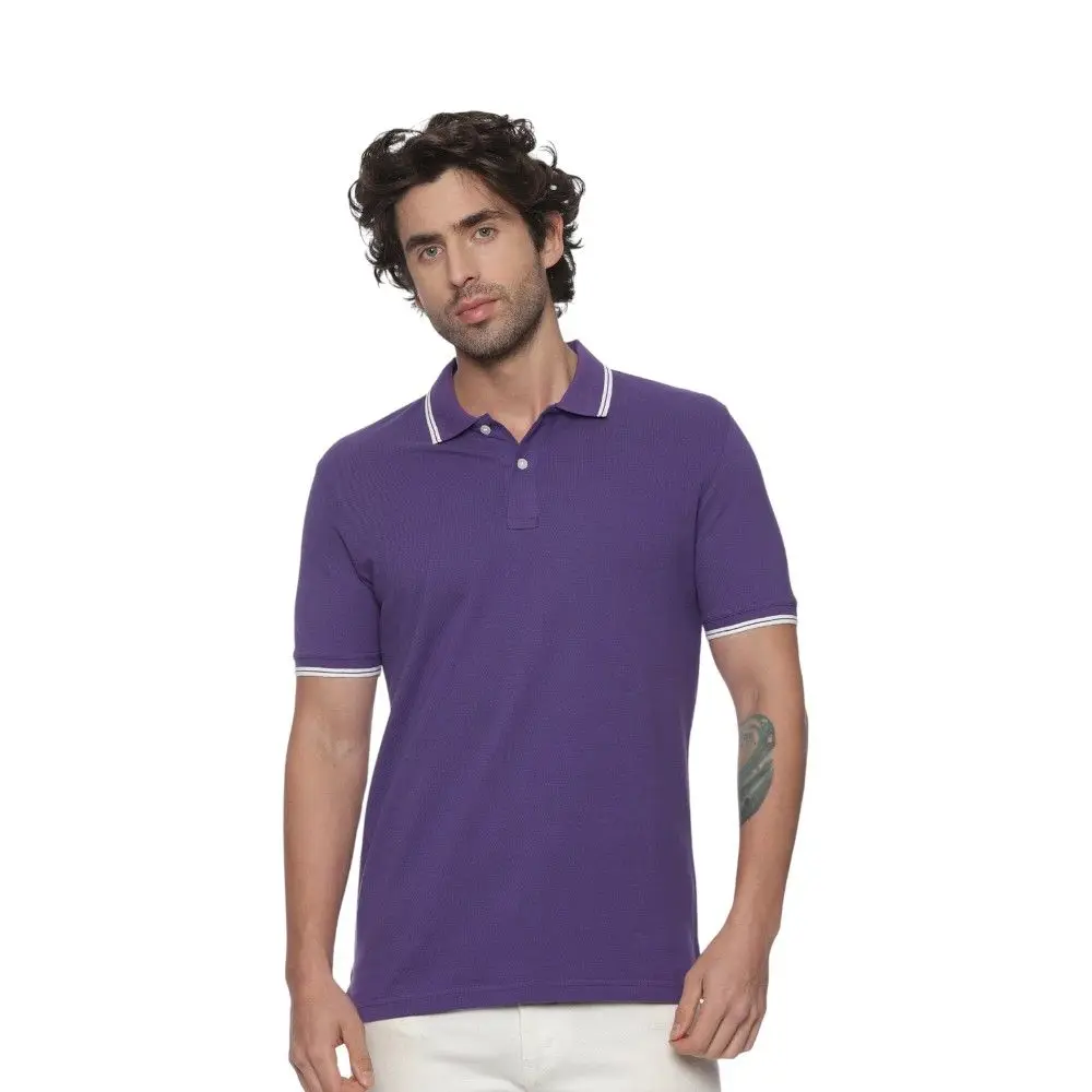 Allen Solly Polo T-shirt Men- Purple — image 1