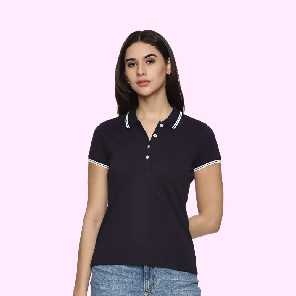 Allen Solly Polo T-shirt Women- Navy Blue — image 1