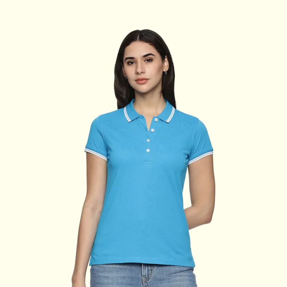 Allen Solly Polo T-shirt Women- Sky Blue — image 1