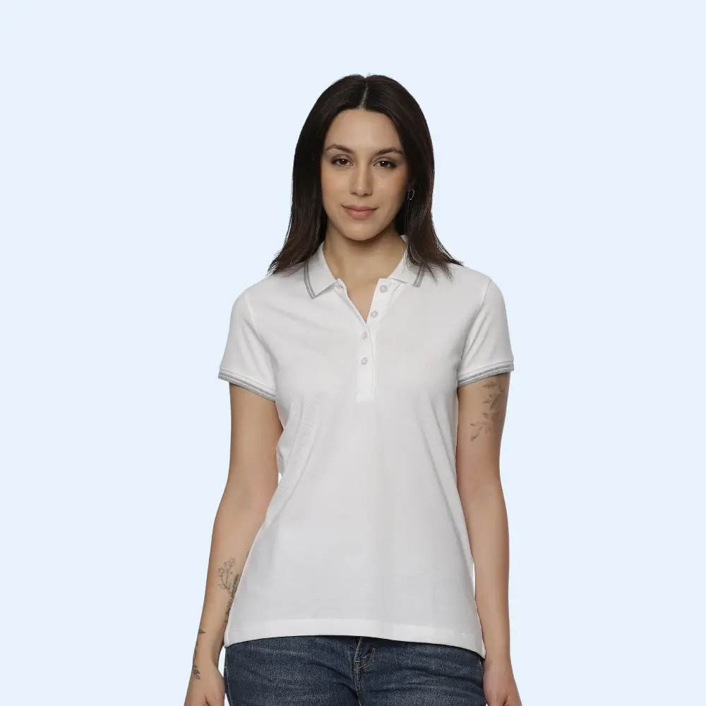 Allen Solly Polo T-shirt Women- White — image 1