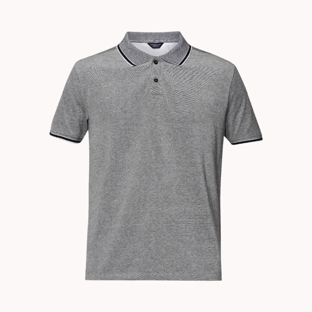 Jack&Jones Viktor Polo T-Shirt- Grey Melange with Black — image 1