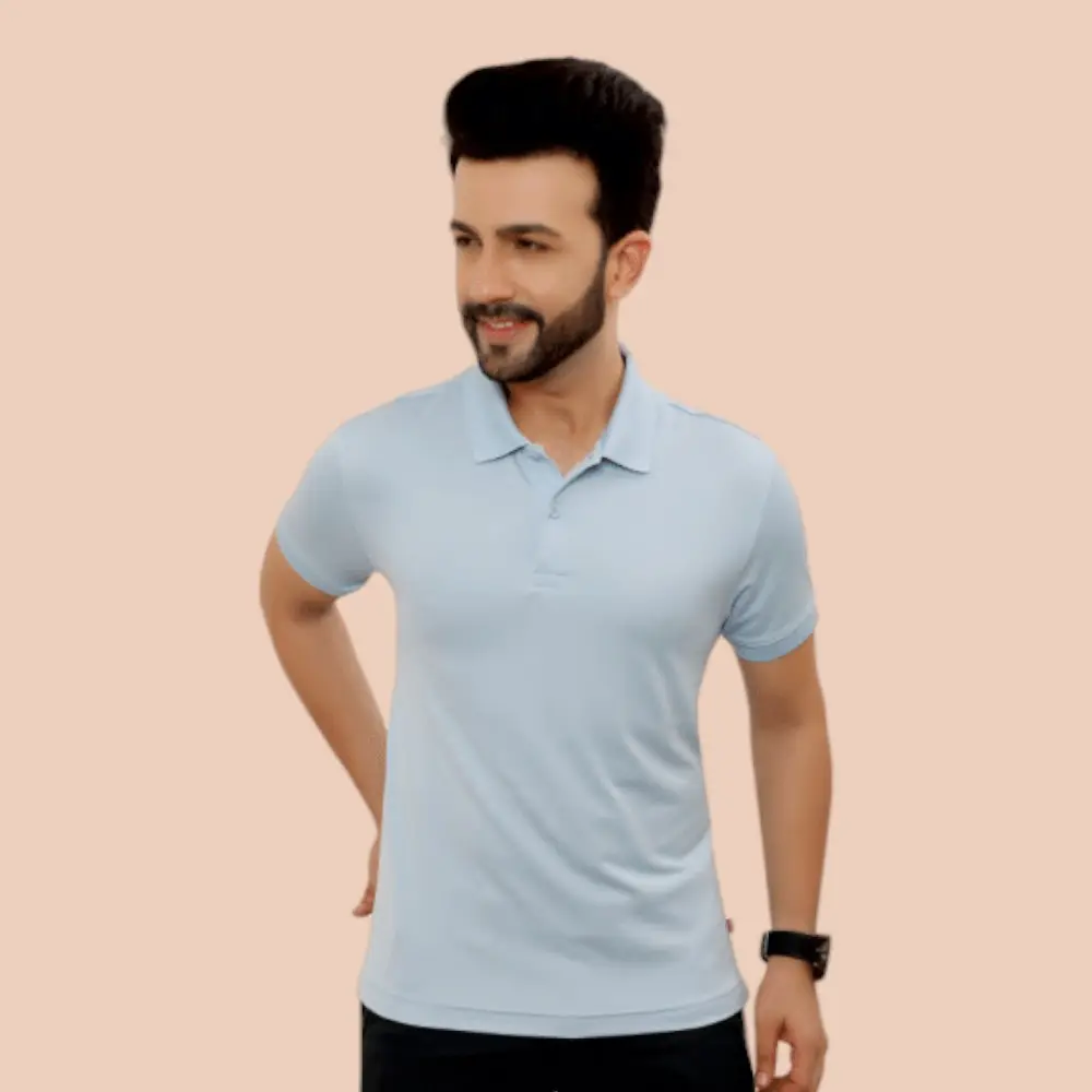 Levi's 100% Polyester Polo T-Shirt- Sky Blue — image 1