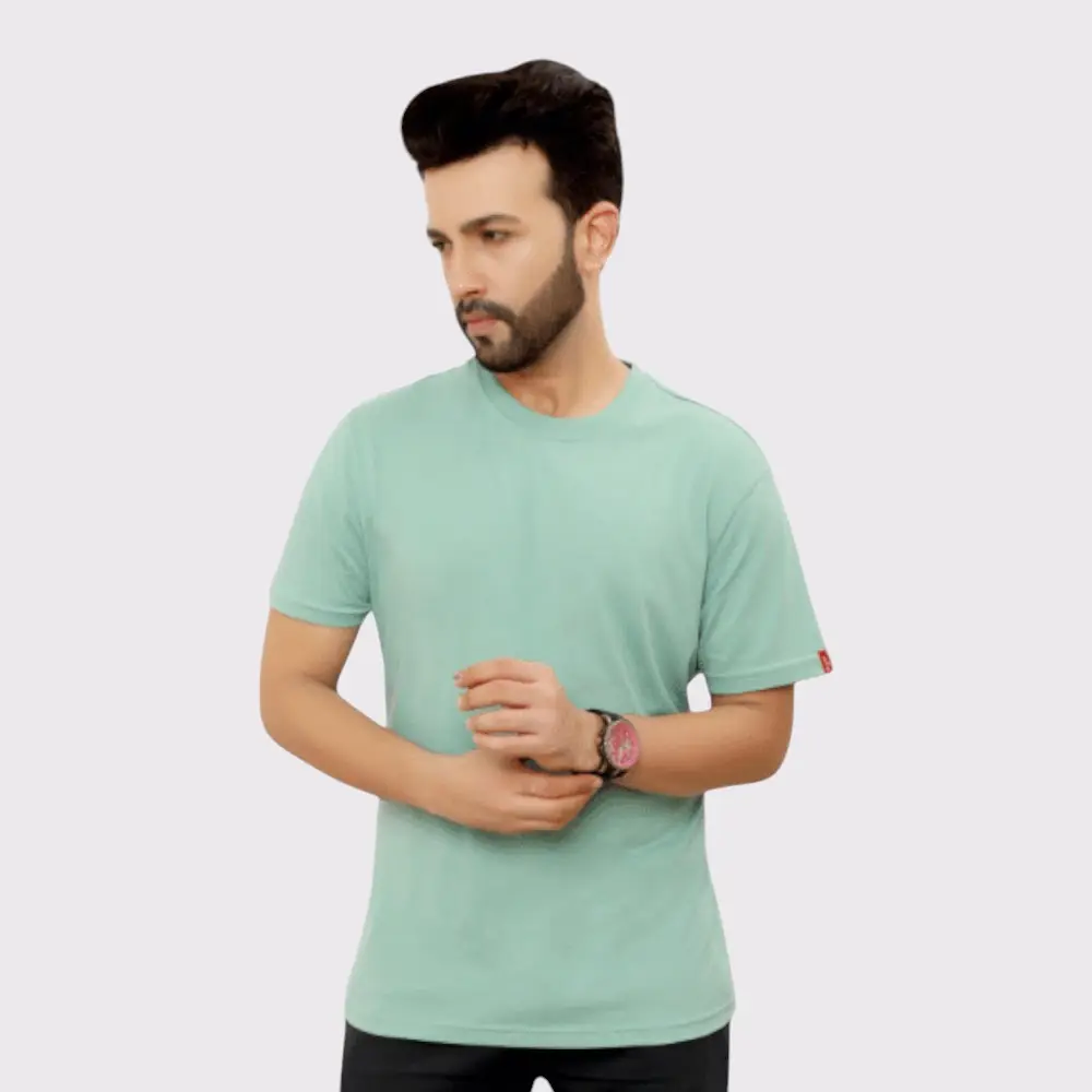Levi's Round Neck PC 60 - 40 T-Shirt- Green Melange — image 1