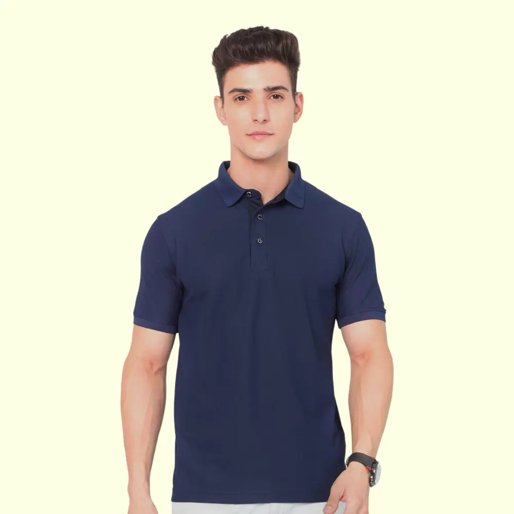 Nano-Dry Golfpolos T- shirt- Navy Blue — image 1