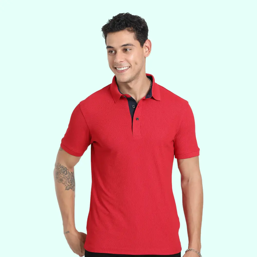 Nano-Dry Golfpolos T- shirt- Red — image 1