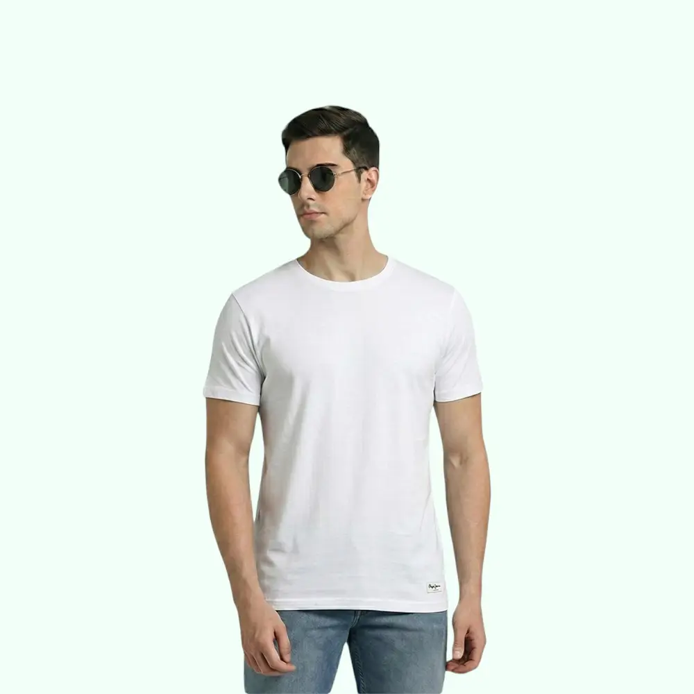 Pepe Jeans Ibiza Round Neck T-shirt- White — image 1
