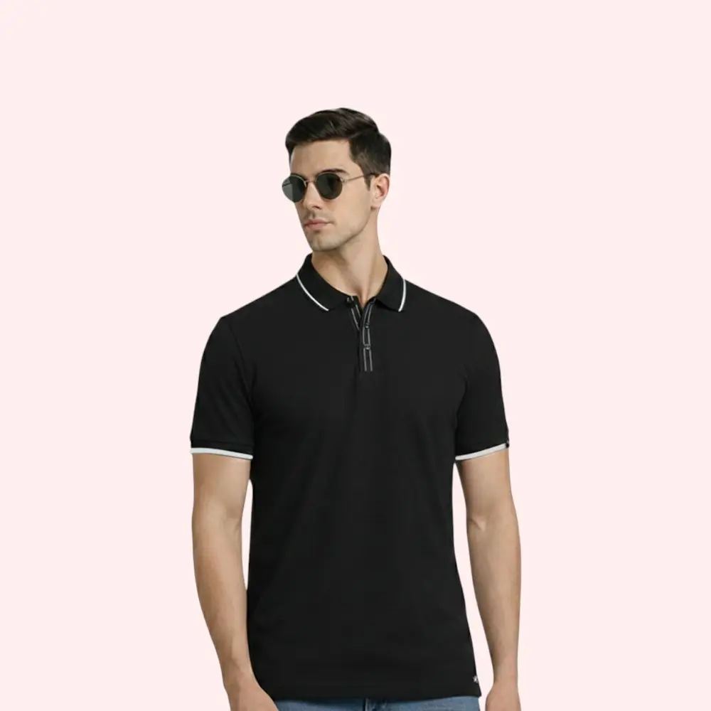 Pepe Jeans Madrid Polo T-shirt- Black — image 1