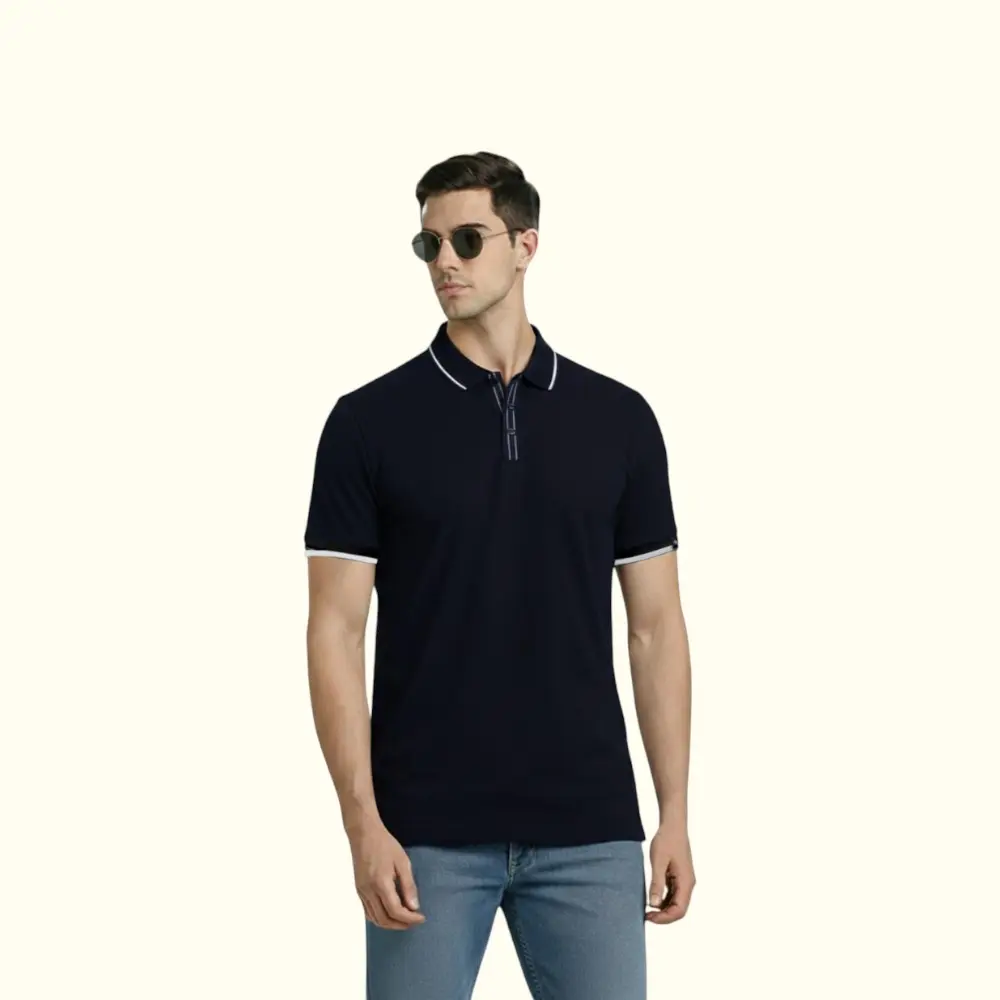 Pepe Jeans Madrid Polo T-shirt- Navy Blue — image 1