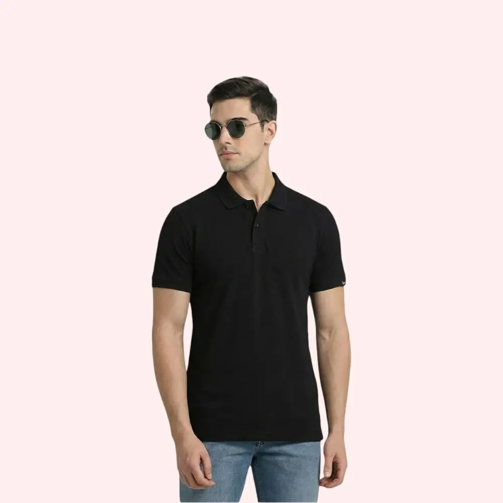 Pepe Jeans Organico Polo T-shirt- Black — image 1