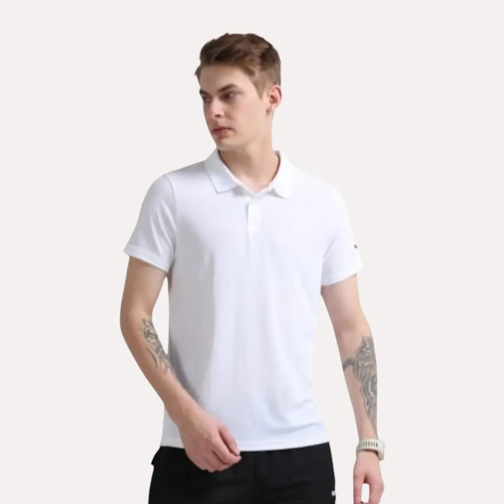 Puma Polo Polyester 170 GSM T-Shirt- White — image 1