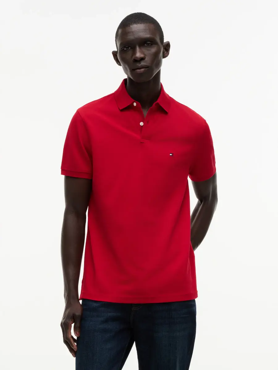 Regular Fit Solid Pique Polo — image 1