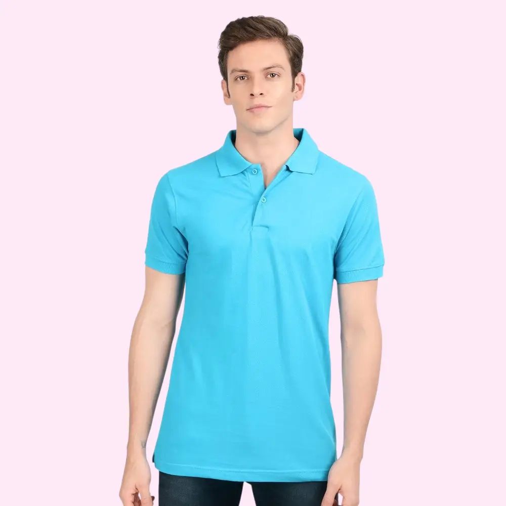 Scott 6 Degree Polo T-Shirt-Sky Blue — image 1