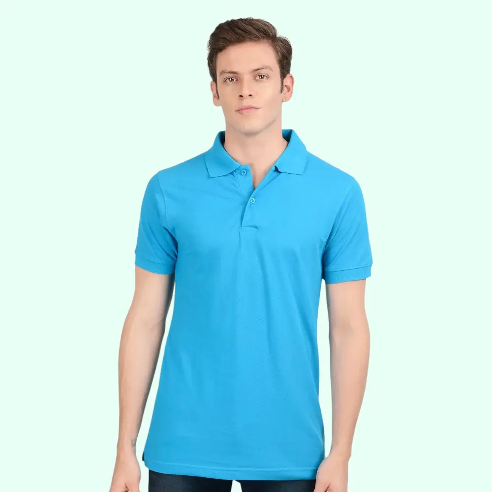 Scott 6 Degree Polo T-Shirt-Teal Blue — image 1