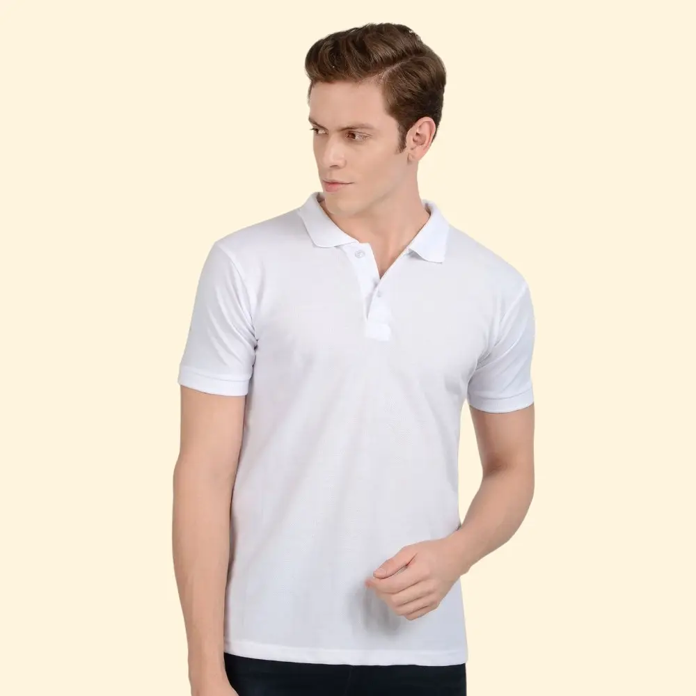 Scott 6 Degree Polo T-Shirt-White — image 1