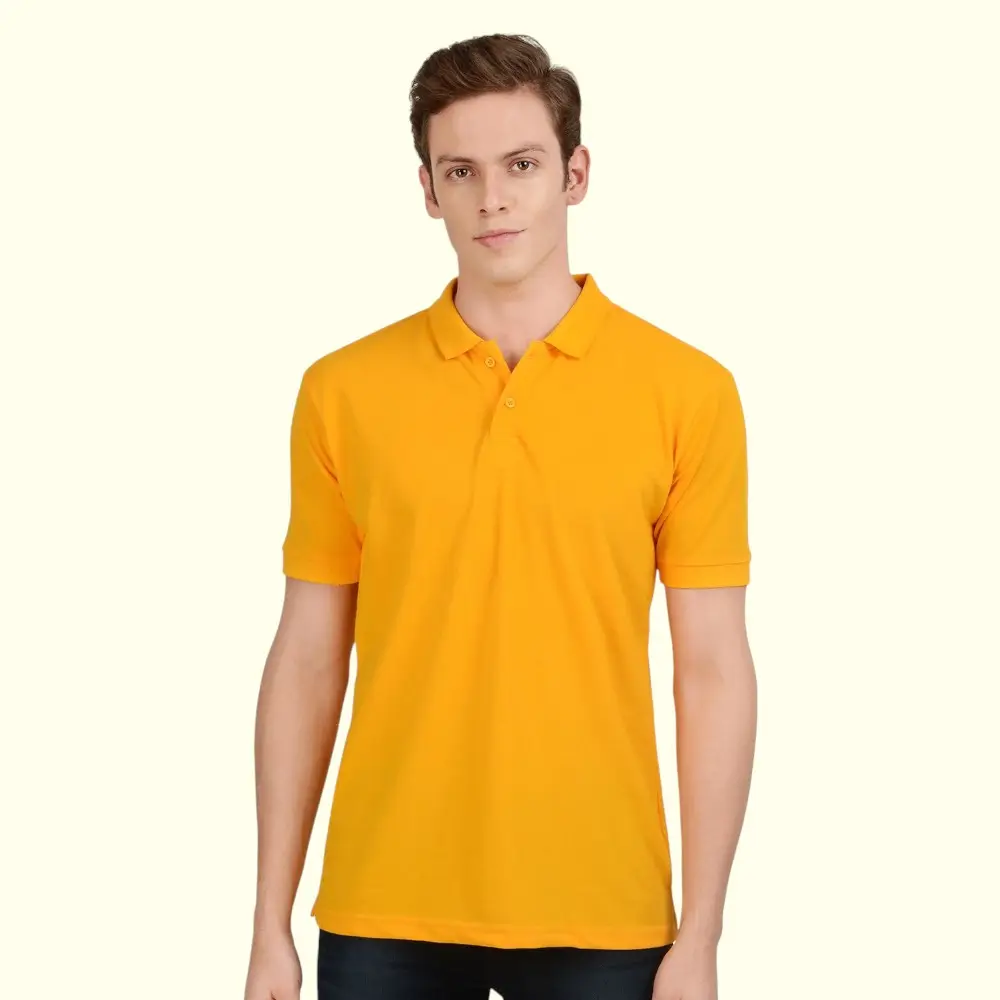 Scott 6 Degree Polo T-Shirt-Yellow — image 1