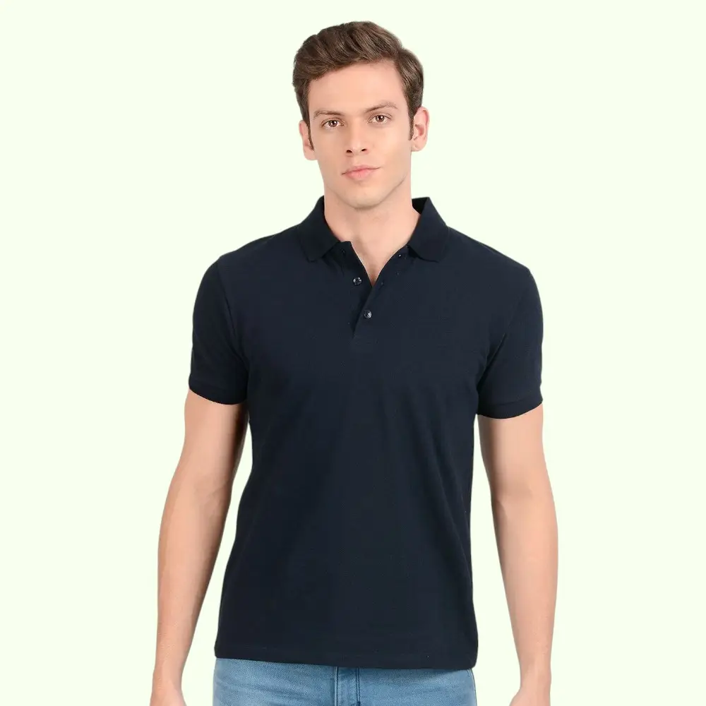 Scott AWG Solid Polo T-Shirt- Navy Blue — image 1
