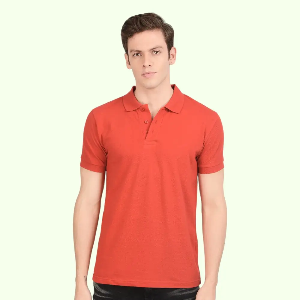 Scott AWG Solid Polo T-Shirt- Red Melange — image 1