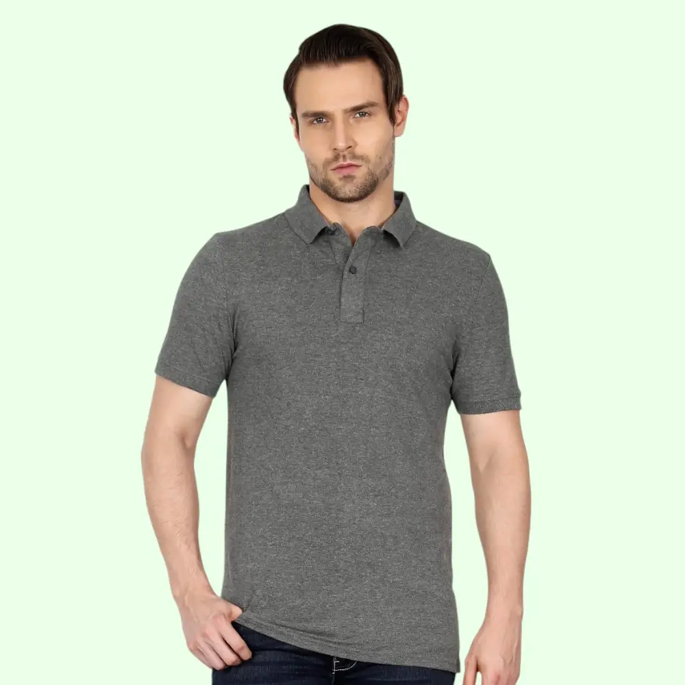 Scott AWG tommy Polo T-Shirt-Grey Melange — image 1