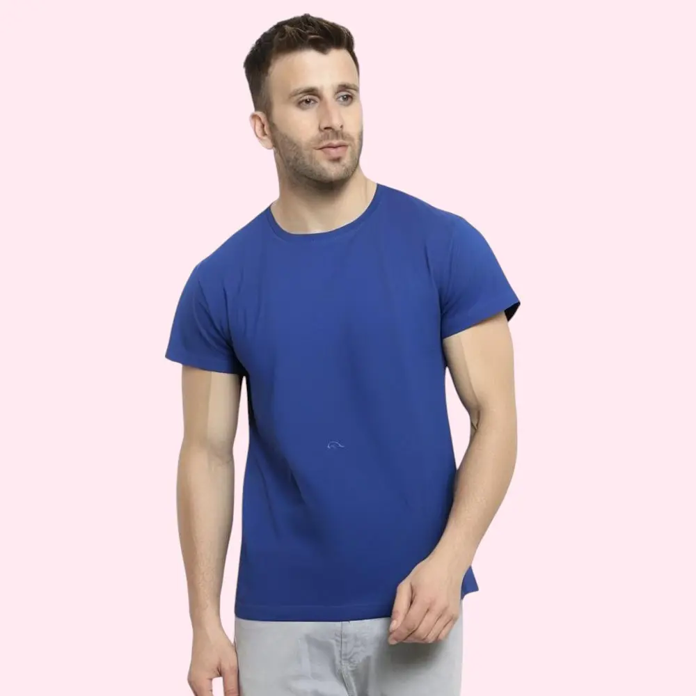 Scott Easy Men's Bio-Wash Round Neck T-shirt - Royal Blue — image 1