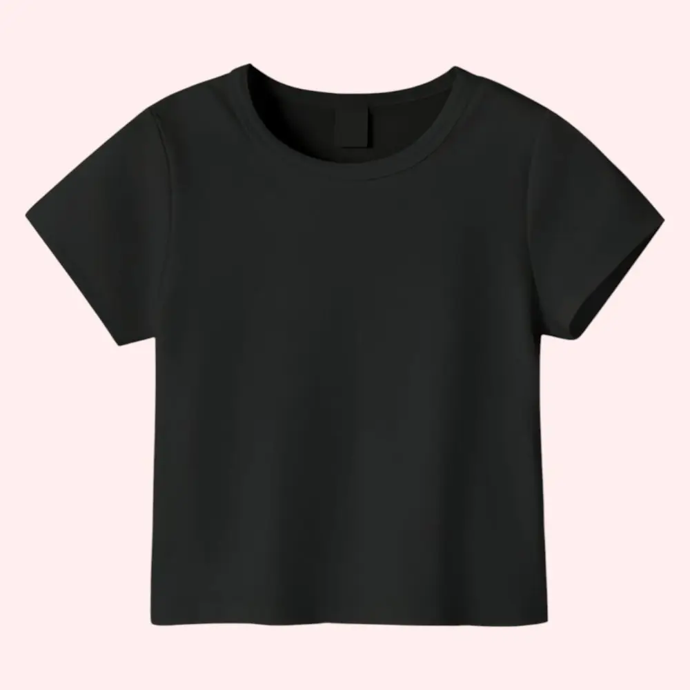 Scott Not Funny Crop Top Tshirt-Black — image 1