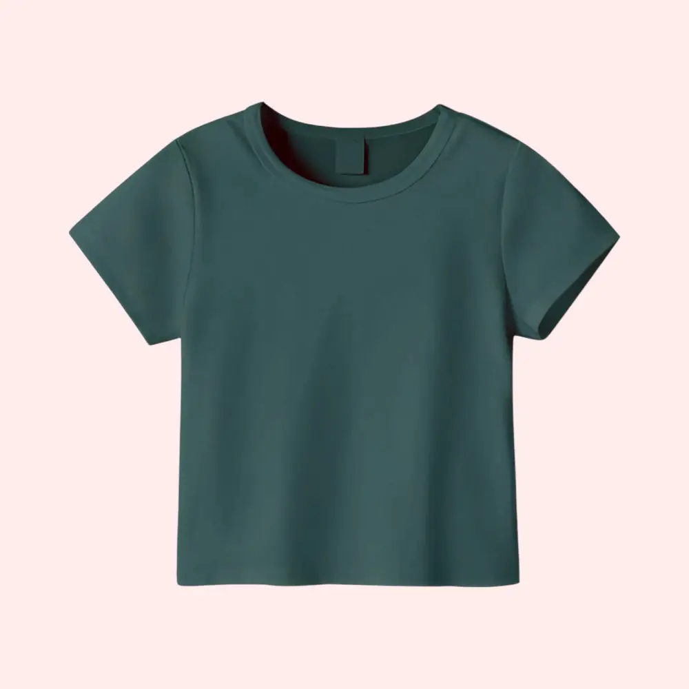 Scott Not Funny Crop Top Tshirt-Green — image 1