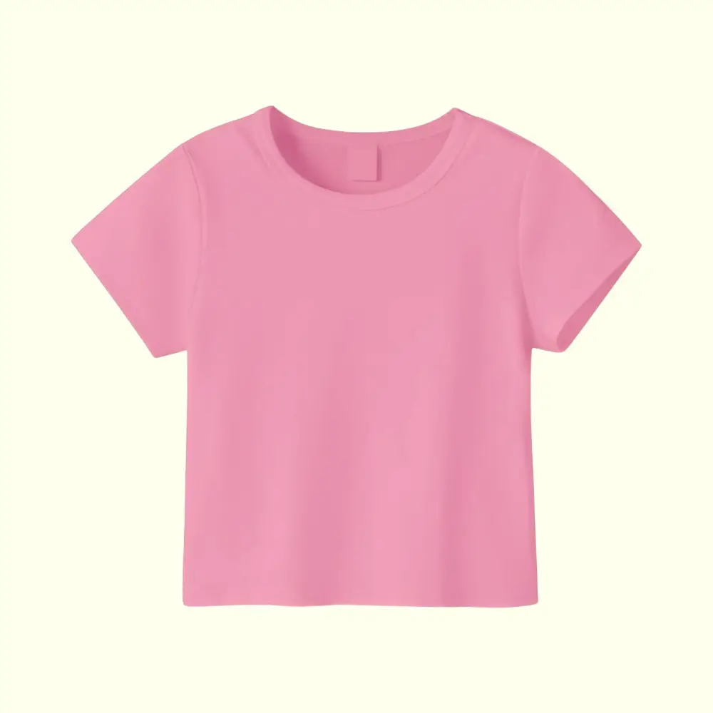 Scott Not Funny Crop Top Tshirt-Pink — image 1