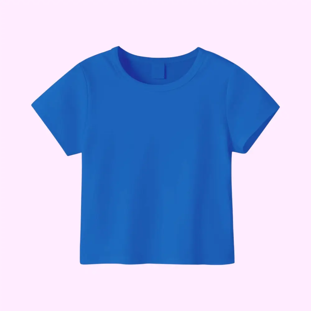 Scott Not Funny Crop Top Tshirt-Royal Blue — image 1