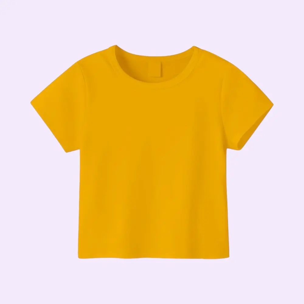 Scott Not Funny Crop Top Tshirt-Yellow — image 1