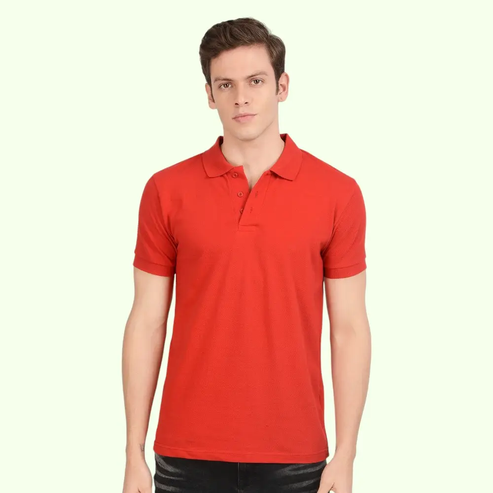 Scott Young New Polo T-Shirt- Red — image 1