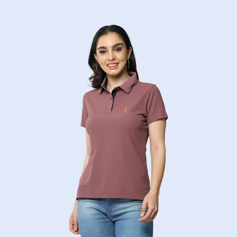 Steller Nano-Dry Golfpolo Women's T-shirt- Dark Peach — image 1