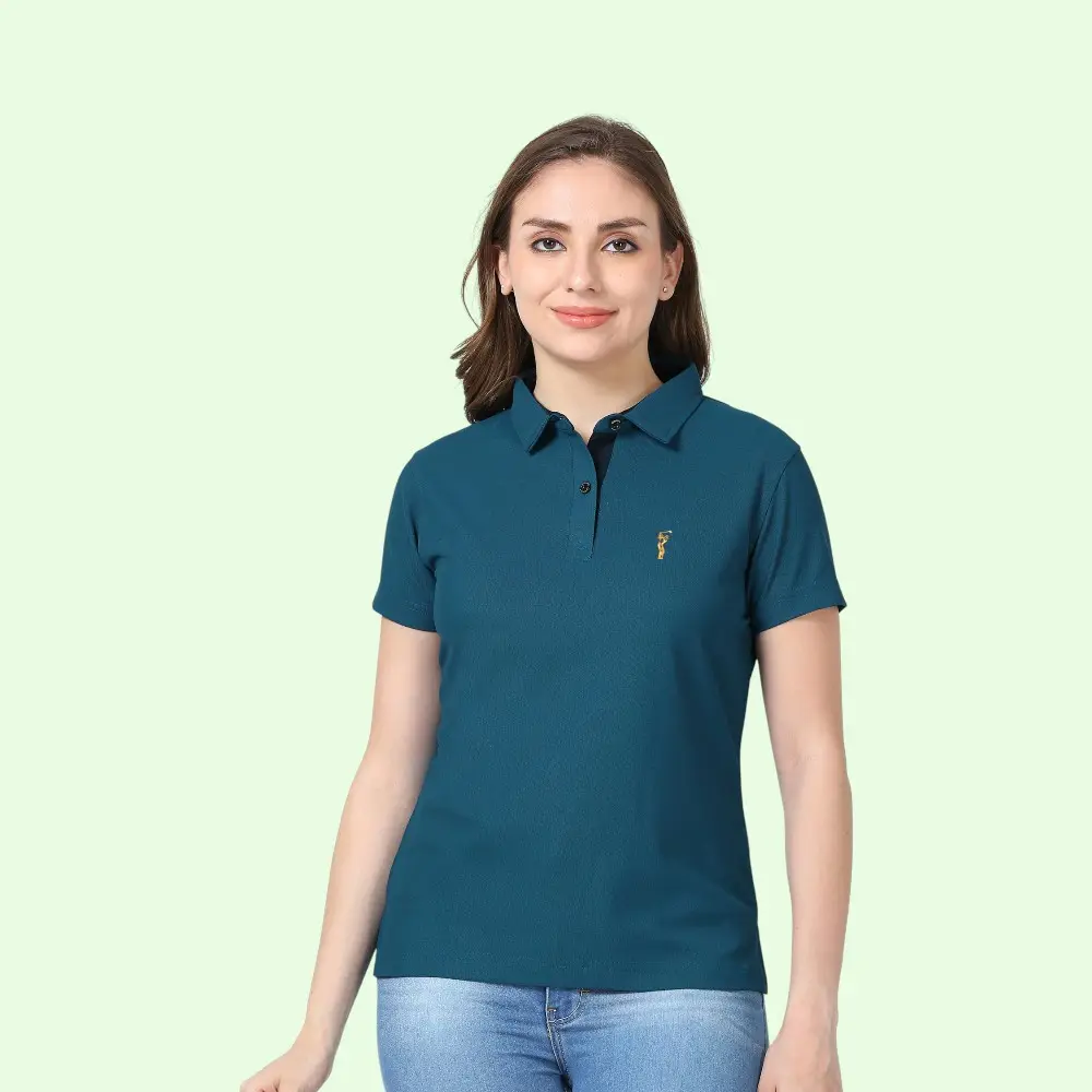Steller Nano-Dry Golfpolo Women's T-shirt- Teal Blue — image 1