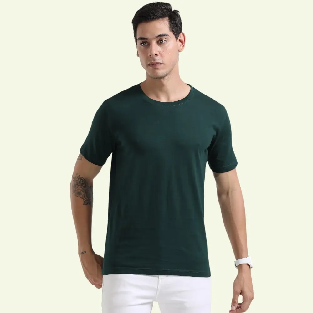 Swiss Military Dynamic Men's Round Neck T-Shirt- Green — image 1