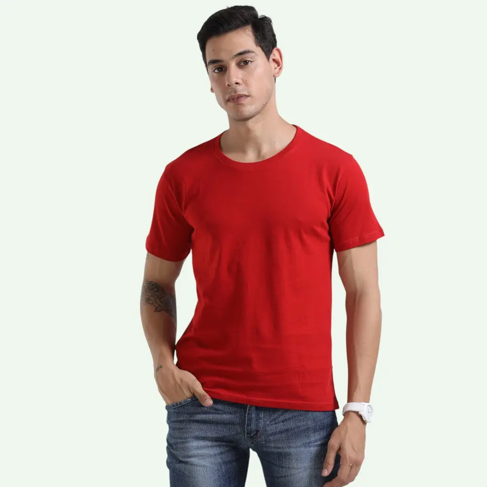 Swiss Military Dynamic Men's Round Neck T-Shirt- Red — image 1