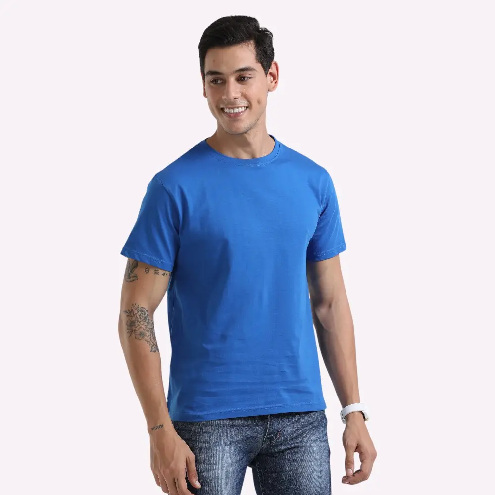 Swiss Military Dynamic Men's Round Neck T-Shirt- Royal Blue — image 1