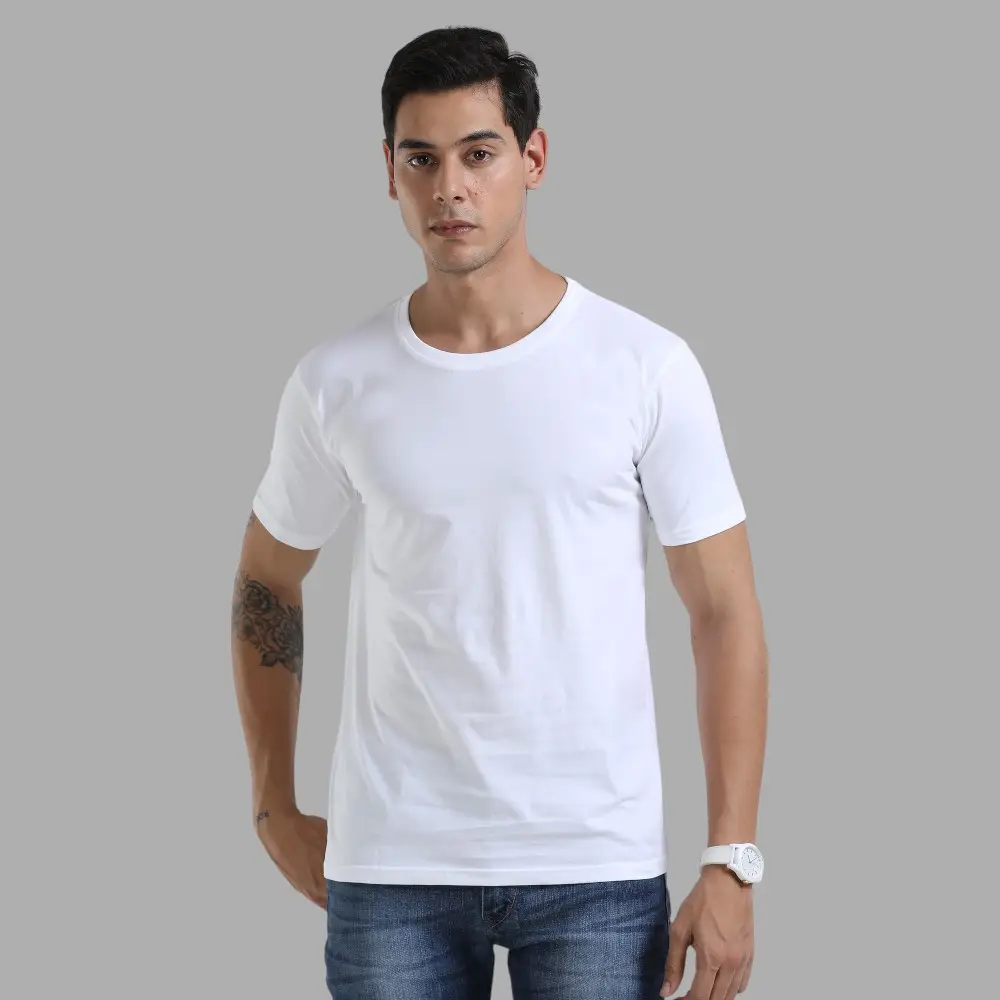 Swiss Military Dynamic Men's Round Neck T-Shirt- White — image 1