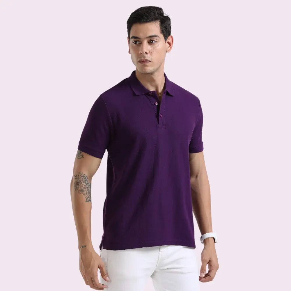 Swiss Military Super Supreme Men's Polo T-Shirt- Purple — image 1