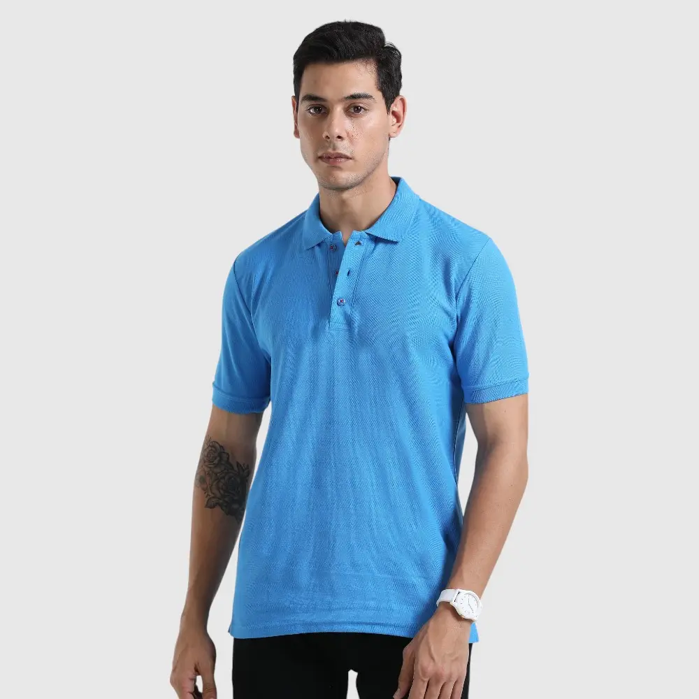 Swiss Military Supreme Men's Polo T-Shirt- Light Blue — image 1